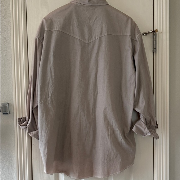 Wrangler Men’s Custom Dyed Western Button Up Shirt - Picture 4 of 4